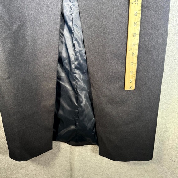 Anthropologie Mare Mare Longline Vest Women's XL Charcoal Gray Lined Notch Lapel - Picture 7 of 9